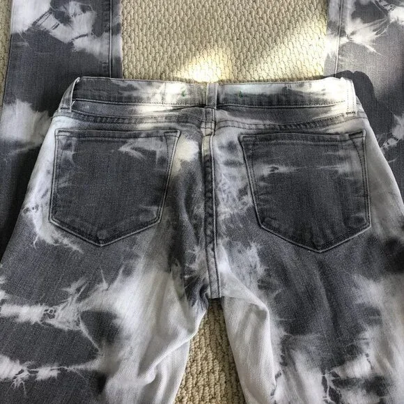 J BRAND LOW RISE PENCIL LEG TIE-DYE JEANS - Picture 4 of 6